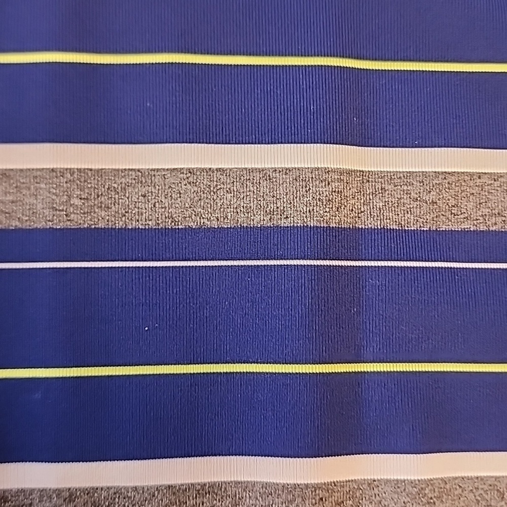 Under Armour Blue and White Striped Polo Shirt - Picture 7 of 9